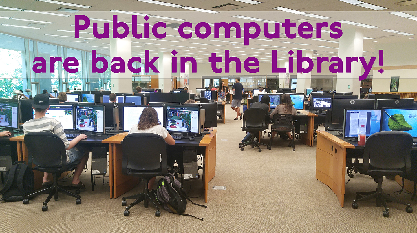 image of public computing at Mann Library