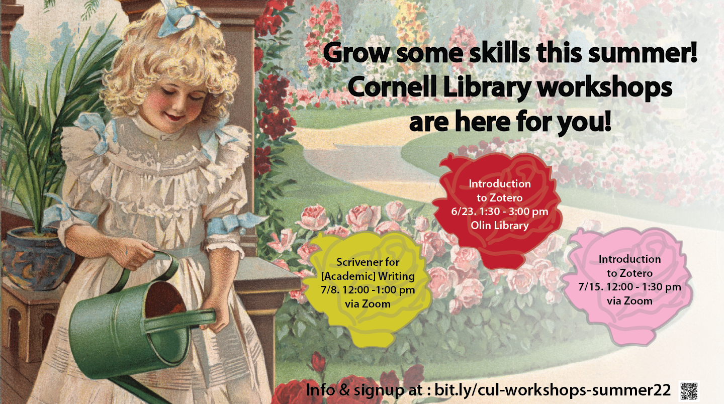 Summer Virtual Library Summer Workshops @ the Library – Mann Library