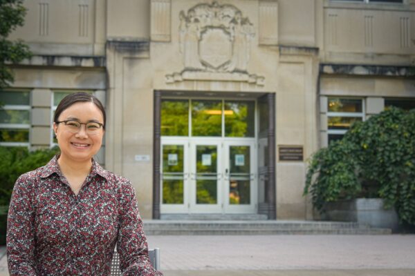 Photograph of Ye Li outside of Mann Library