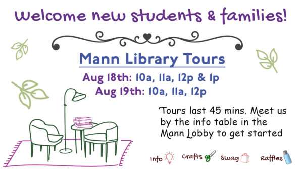 New Student Orientation at Mann Library