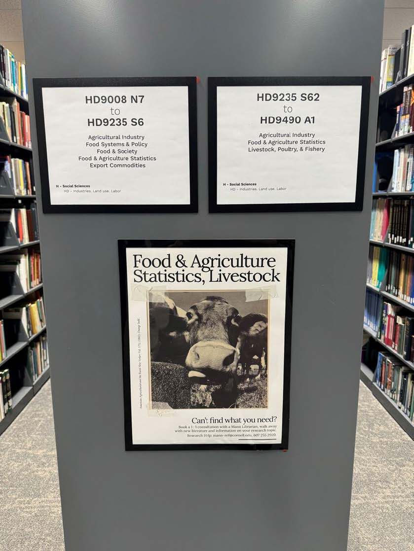 New Stacks Signage at Mann Library Makes Browsing Easier – Mann Library